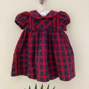 Luli and me smocked plaid dress